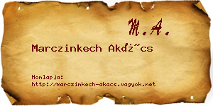 Marczinkech Akács névjegykártya